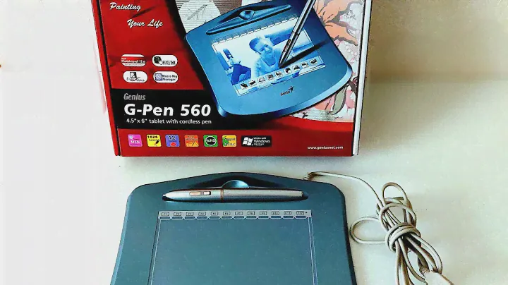 Genius G-Pen 560 Графический планшет. Показ комплектации и демонстрация работоспособности.