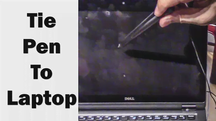 How to tie / attach Dell Active Pen to laptop / notebook with a string (Latitude 5289)