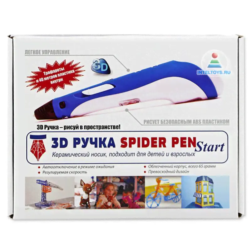 3D ручка Spider Pen START голубая-0