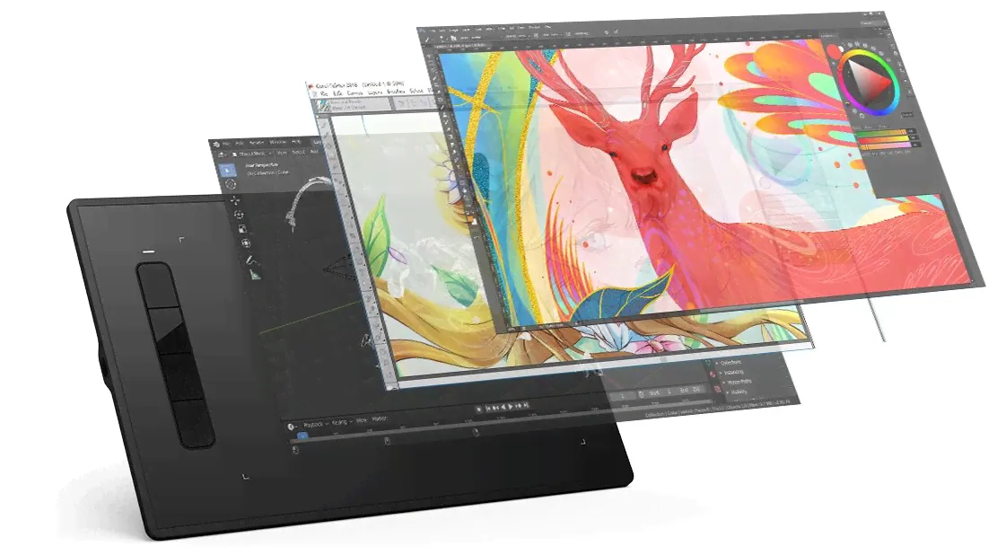 XP-PEN Графический планшет XP-Pen Star G960S Plus, рабочая область 228 x 152 мм с цифровым ластиком и клавишами express keys (совместимость с Android) графические планшеты-1