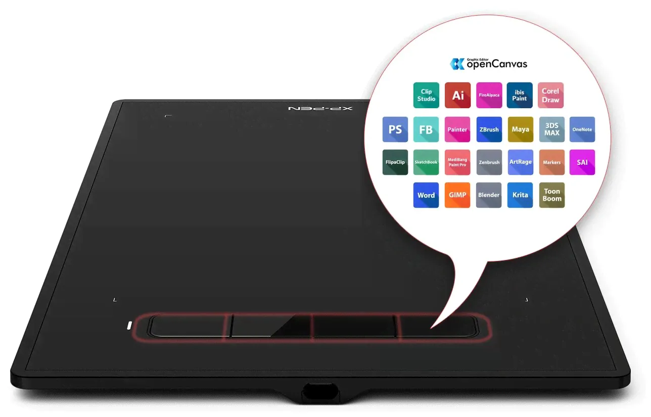 XP-PEN Графический планшет XP-Pen Star G960S Plus, рабочая область 228 x 152 мм с цифровым ластиком и клавишами express keys (совместимость с Android) графические планшеты-2