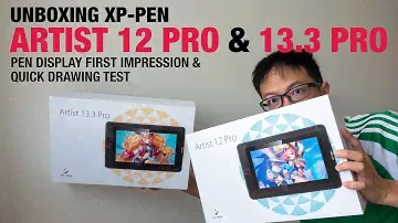 XP-Pen  Artist 12 Pro and 13.3 Pro - Unboxing, Quick Drawing Test