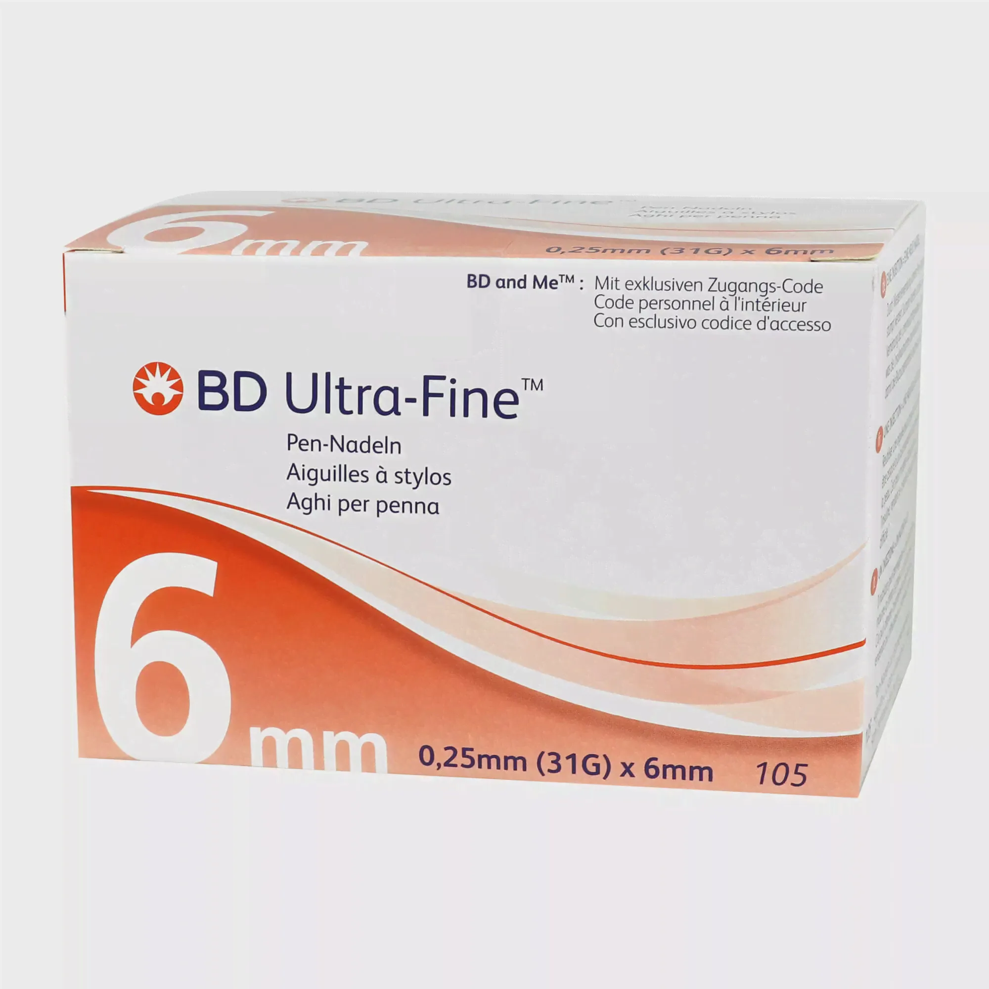 BD Ultra-Fine Pen иглы 6 мм 31 г, 105 шт.