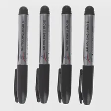 4pcs Black Permanent Oil Marker Pen Token Pens for Paper Metal Glass Marking Pen Office School Supplies Large Capacity Pen (art.: 3a3861dd280)